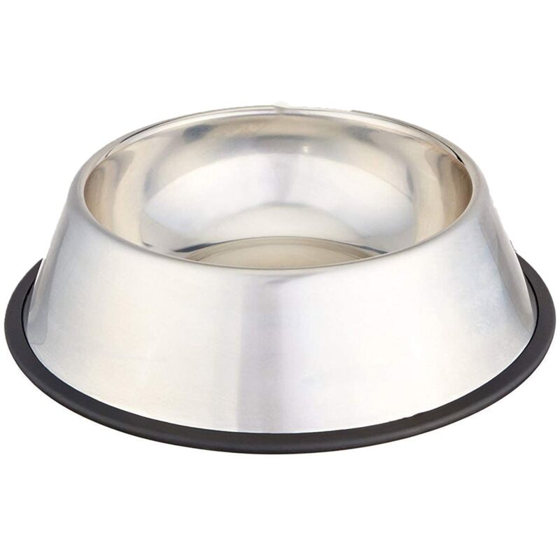 foto del prodotto ciotola per cani e gatti in acciaio inox con antiscivolo 15 cm