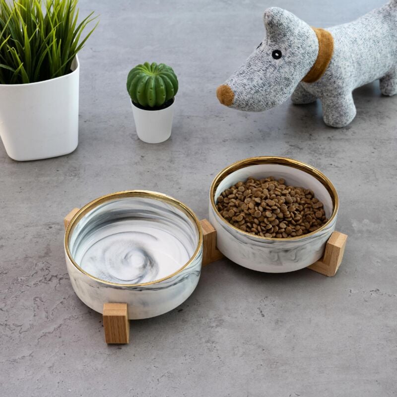 foto del prodotto ciotola per cani per rallentare il mangiamento per cibo, grande 600ml, antiscivolo