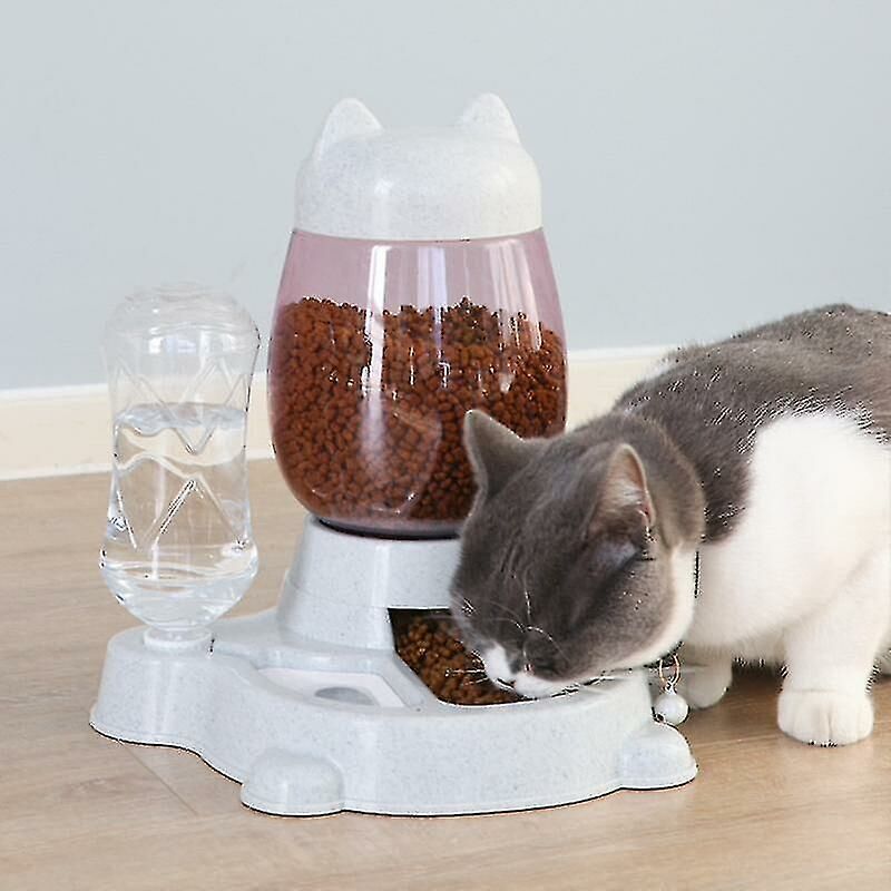 foto del prodotto ciotola per mangiatoia automatica per cani e gatti per cani bottiglia per acqua potabile