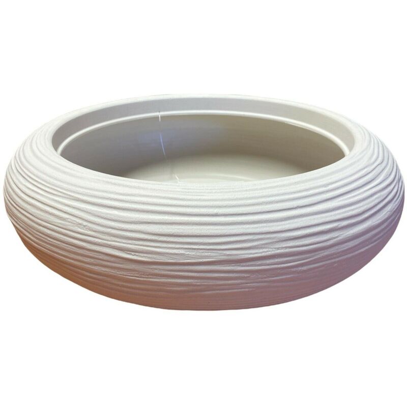 foto del prodotto ciotola porta fiori telcom shabby 42 cm 13 lt bianco perla
