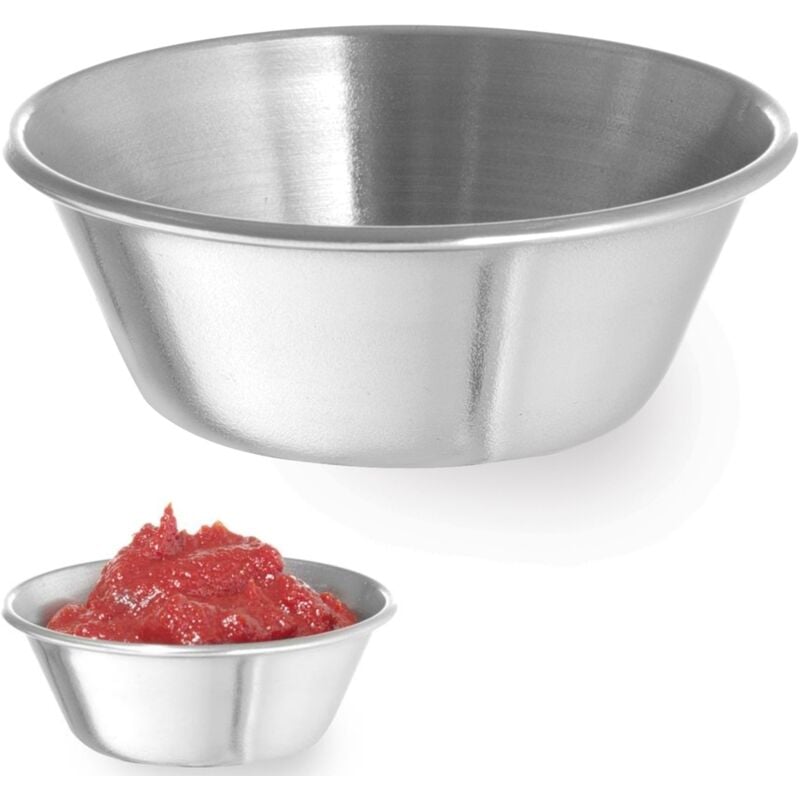 foto del prodotto ciotola ramekin, contenitore in acciaio inox per salse e intingoli, diametro 62 mm, 12 pezzi, 45 ml - hendi 400012