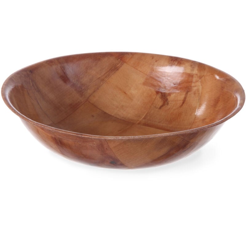 foto del prodotto ciotola rotonda in legno da cucina, diametro 200 mm, altezza 50 mm hendi 425800