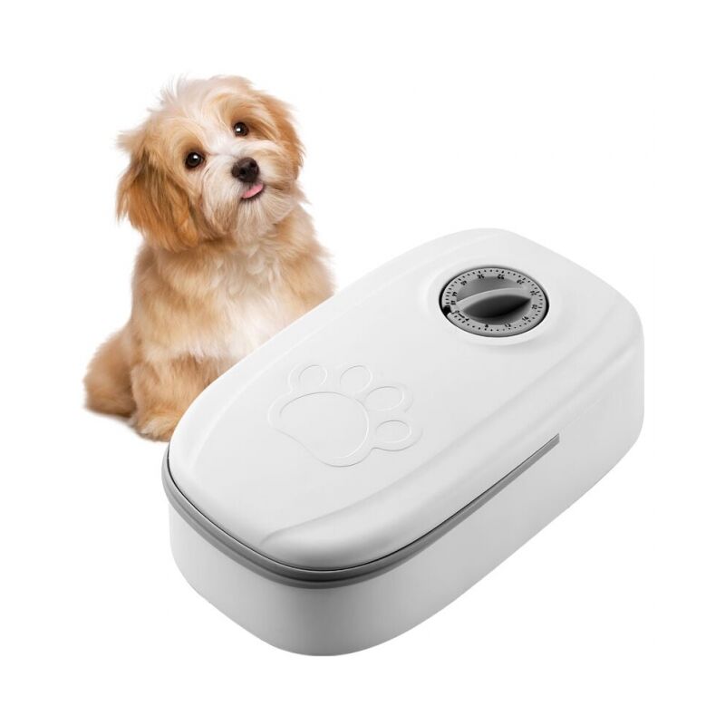 foto del prodotto ciotola unica grigia smart automatic pet feeder ciotola da 700 ml con timer da 48 ore per cani e gattini rimovibile e lavabile