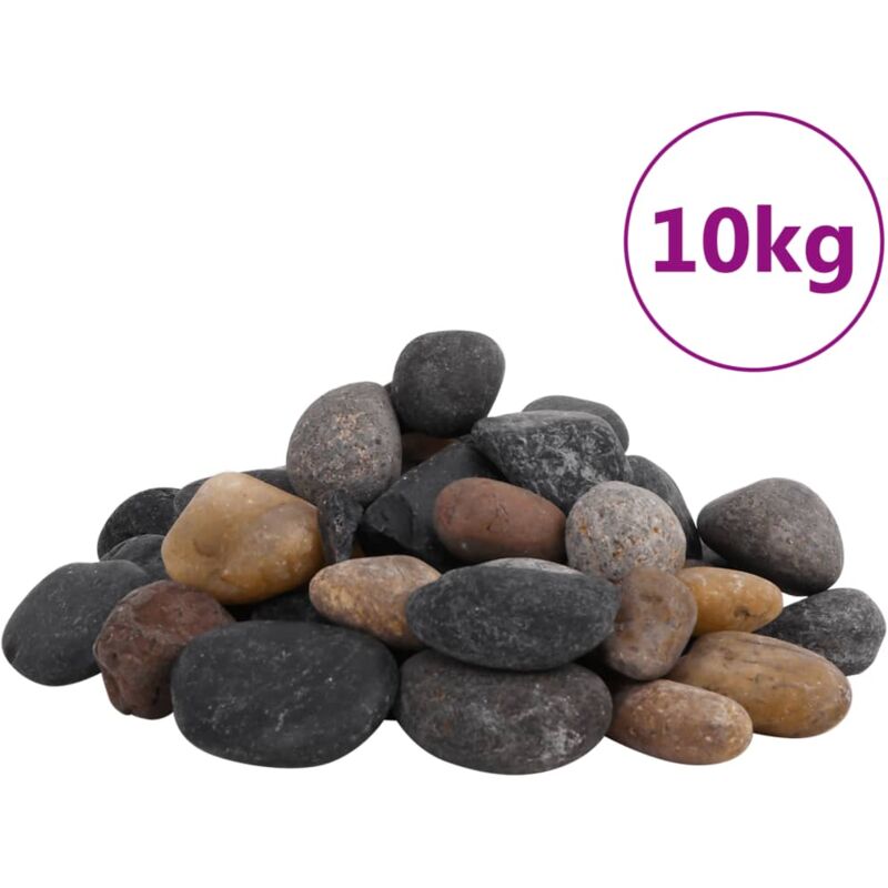 foto del prodotto ciottoli levigati 10 kg colore misto 5 8 cm vidaxl