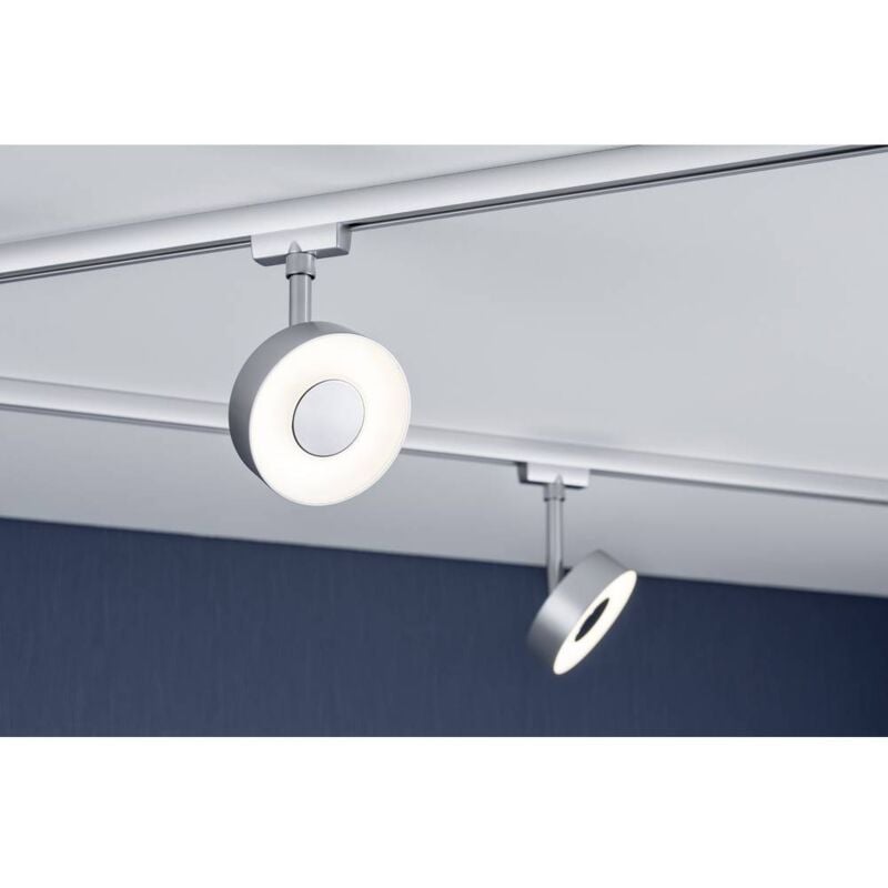 foto del prodotto circle lampada per sistema su binario urail led a montaggio fisso 5 w led monocolore cromo opaco paulmann