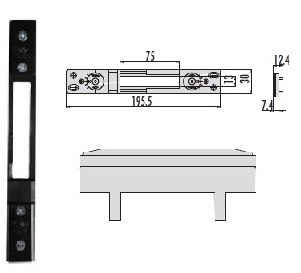 foto del prodotto cisa 06465.57.0 contropiastra regolabilex profili alluminio