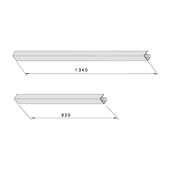 foto del prodotto cisa 07081060 aste verticali collegamento scrocchi pvd inox satinato