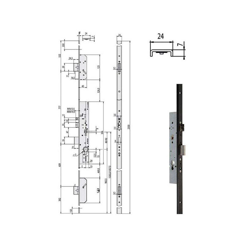 foto del prodotto cisa 19526 25 0 serratura elettrica multip cil sag