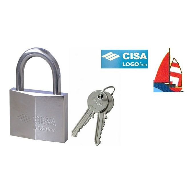 foto del prodotto cisa 21710300 lucchetto ad arco inox mm 30 chiave piatta cifratura kd