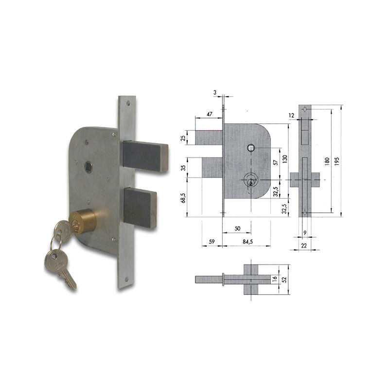 foto del prodotto cisa 42510 50 0 serratura cancello cil fisso