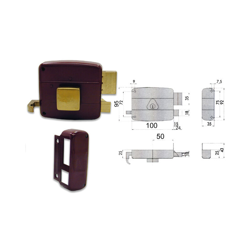 foto del prodotto cisa 50111 60 1 serratura applicare cil fisso dx