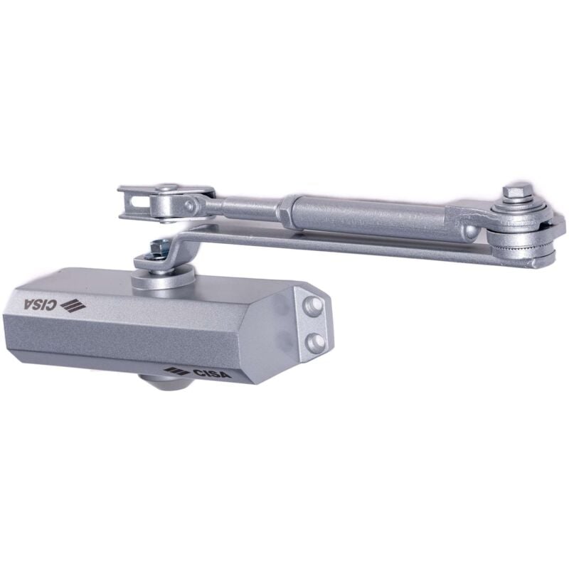 foto del prodotto cisa 60461 chiudiporta c/arresto argento