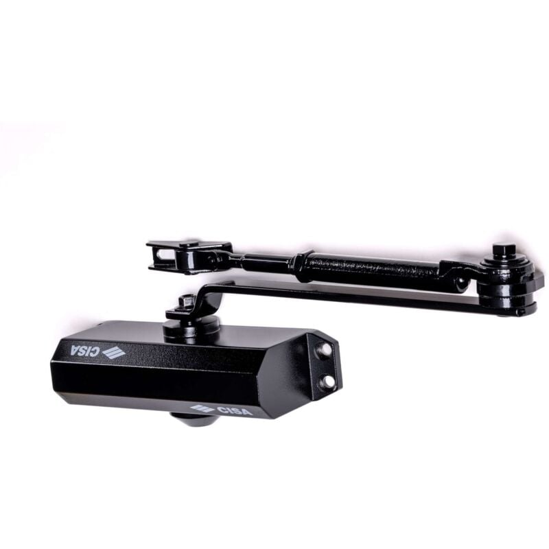 foto del prodotto cisa 60461 chiudiporta c/arresto nero