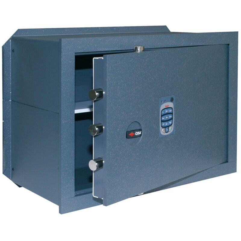 foto del prodotto cisa - cassaforte digitale in acciaio con luce interna e verniciatura ad alta resistenza 20x36x24h cm