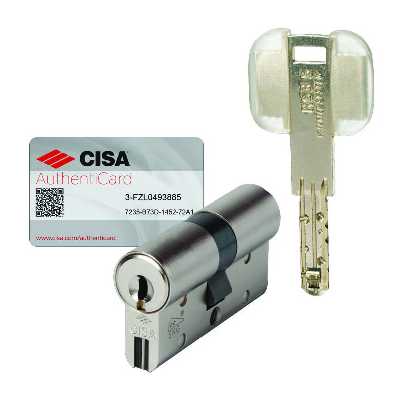 foto del prodotto cisa cilindri infilare sagomato p.europeo frizionato rs3 s new ol3s1 mm.80 decentrato 35x45 0l3s119012nwca