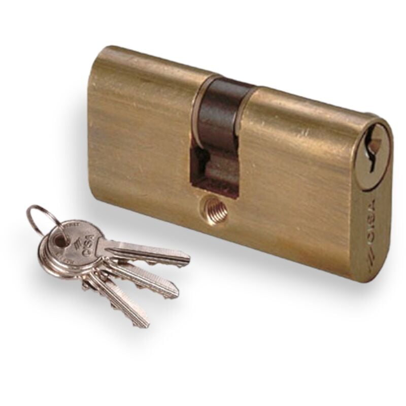 foto del prodotto cisa cilindro ovale in ottone 55 mm per serrature da profilati