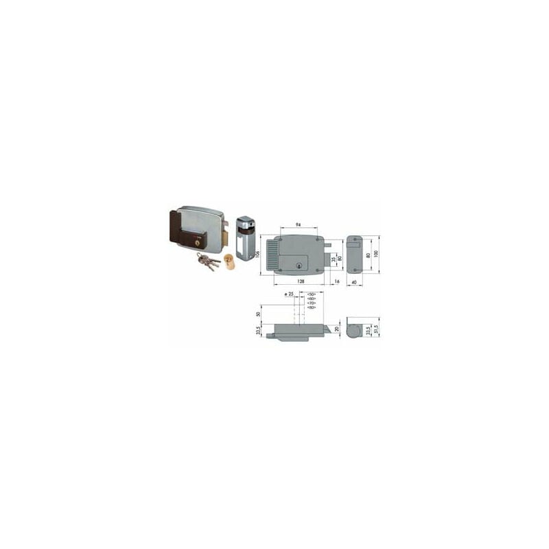 foto del prodotto cisa elettroserratura per cancelli senza tetto 11921 mm.60 sx 11921602 