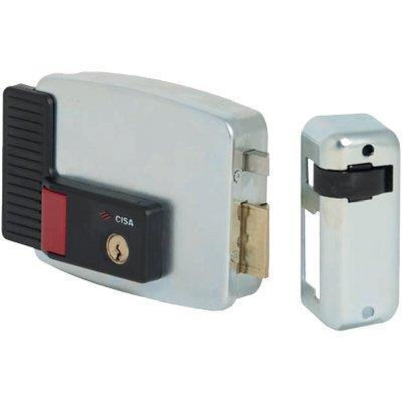 foto del prodotto cisa elettroserratura per cancelli senza tetto con pulsante e fermo a giorno 11931 misura 60 dx