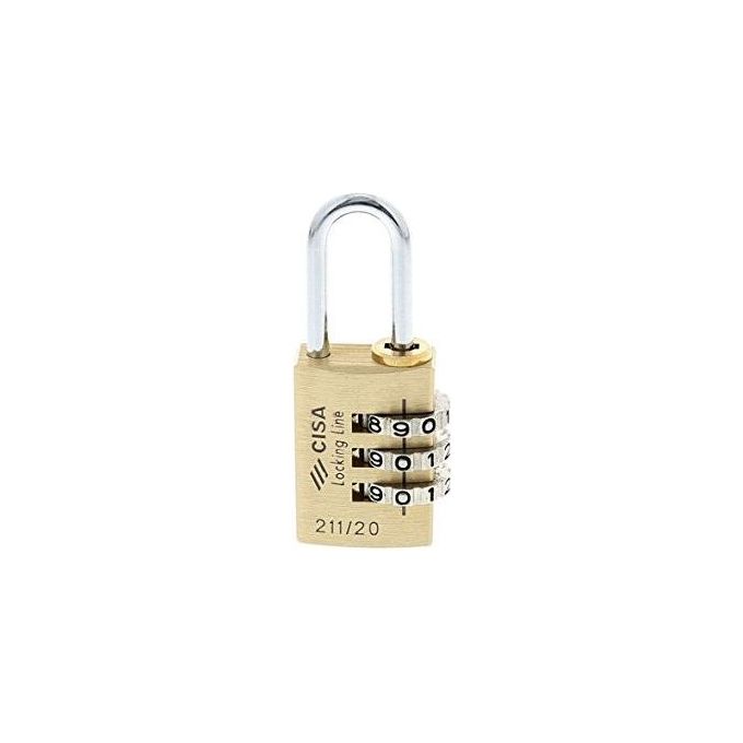 foto del prodotto cisa ll lucchetto ottone mm 20 combinazione