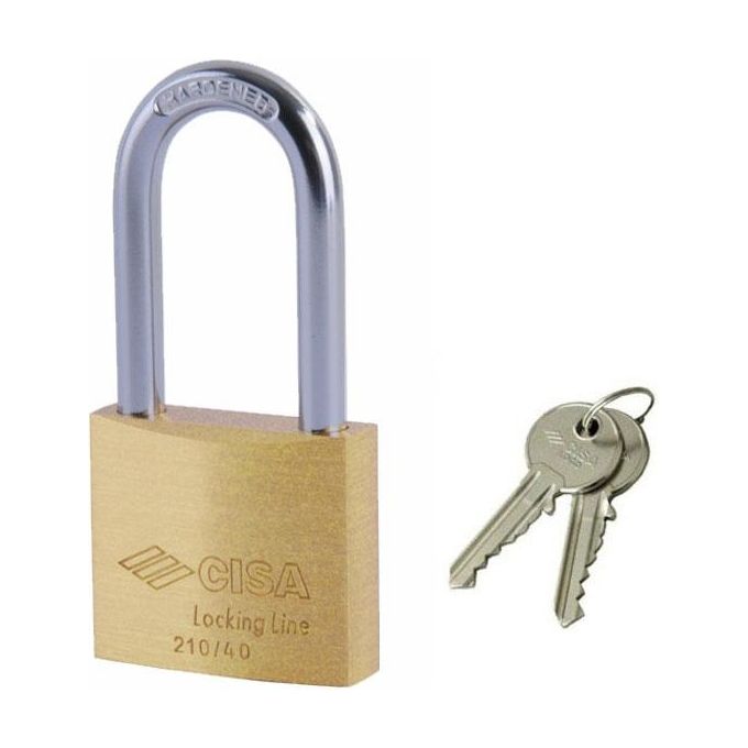 foto del prodotto cisa ll lucchetto ottone mm 30 arco lungo