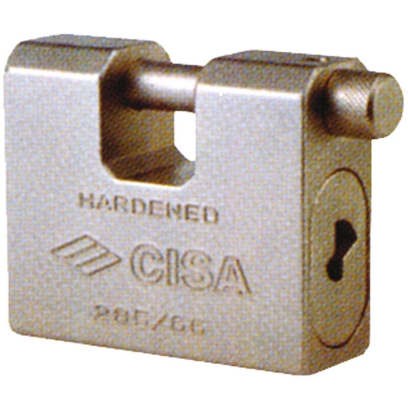 foto del prodotto cisa lucchetto corazzato antiscasso in acciaio 84 mm.