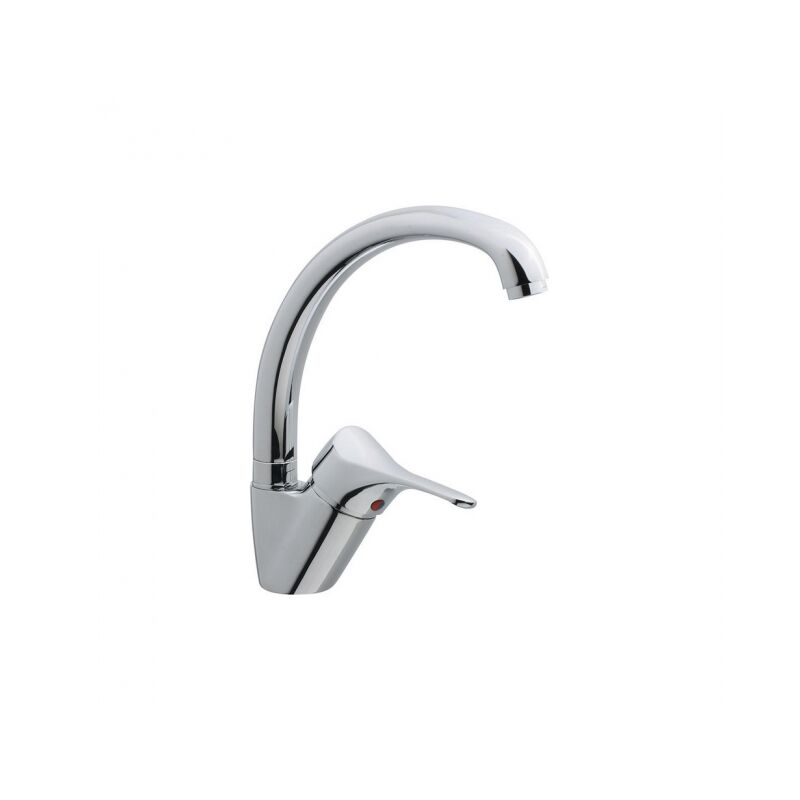 foto del prodotto cisal miscelatore monocomando per lavello 258x194 mm in ottone cromato con bocca girevole mito