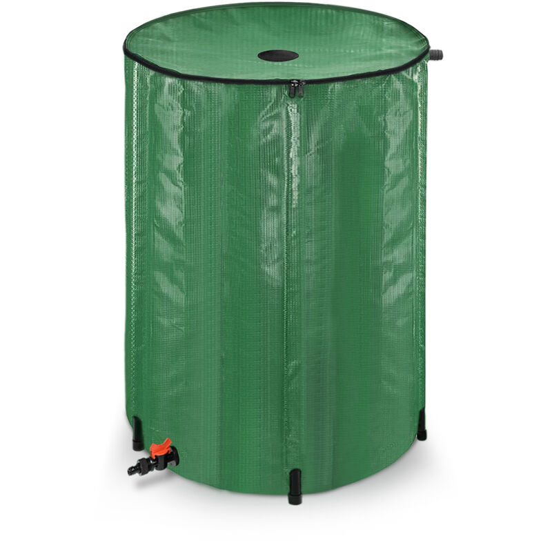 foto del prodotto cisterne per l acqua piovana, bidone per acqua piovana pieghevole 200l, con rubinetto, resistente alla ruggine e alle intemperie verde aufun