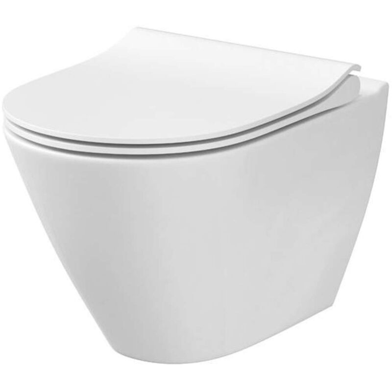 foto del prodotto city wc sospeso con copriwater softclose, cleanon, bianco k701 104 cersanit