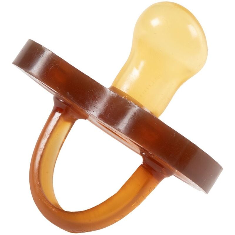 foto del prodotto ciuccio bimbi in gomma con tettina anatomica, senza bpa, lavabile e riutilizzabile, con fori sul disco