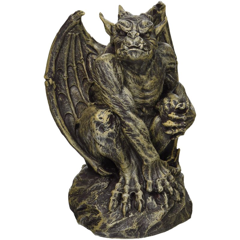 foto del prodotto cl5199 statua silas, il gargoyle sentinella, media, abbronzatura, 10x11.5x18 cm design toscano