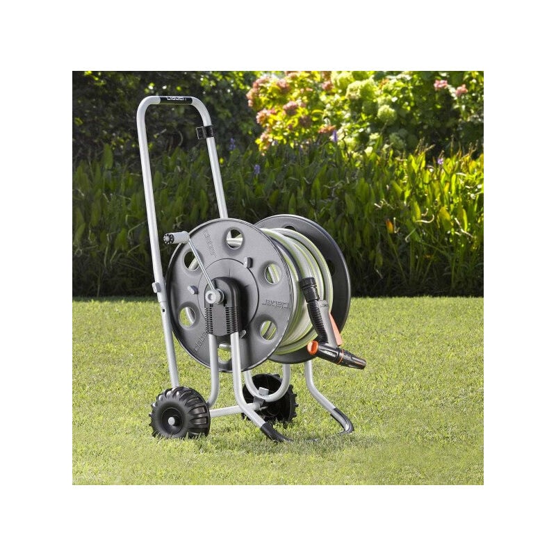 foto del prodotto claber carrello avvolgitubo in acciaio professional fino a 85 mt metal 60 8891
