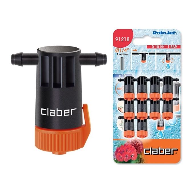 foto del prodotto claber goccia gocciolatore in linea pz 10 91218