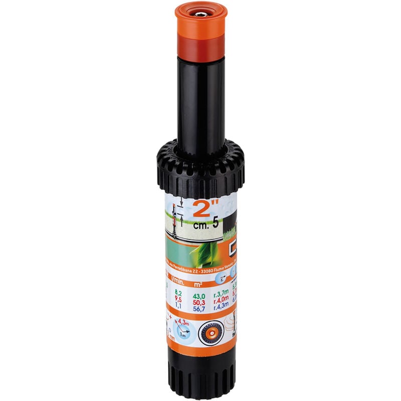 foto del prodotto claber irrigatore pop up statico getto art.90055 getto 180 alzo cm 10