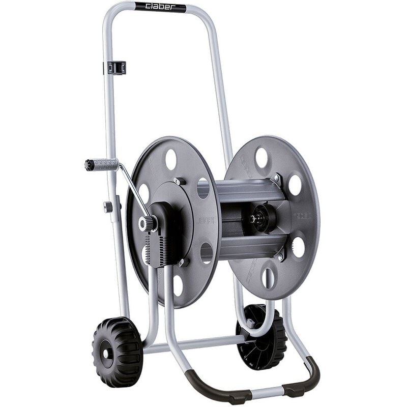 foto del prodotto claber metal 60, carrello avvolgitubo manuale da giardino in metallo