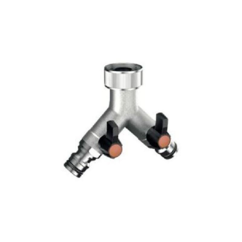 foto del prodotto claber metal jet in ottone presa rubinetto a 2 vie regolabili