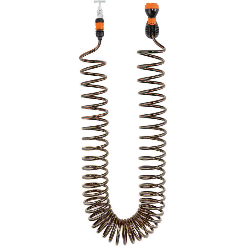 foto del prodotto claber spiral kit plus, set tubo spiralato, lancia e raccordi per irrigazione