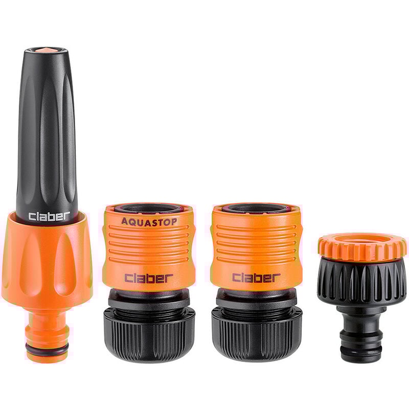foto del prodotto claber starter kit 1 2, set lancia e raccordi automatici irrigazione giardino per tubo da 1 2 12,5 mm 