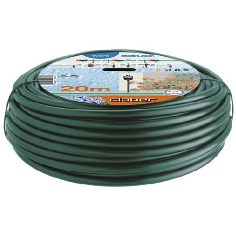 foto del prodotto claber tubo capillare 20 m green, in pe flessibile verde da 1 4 4 6 mm 