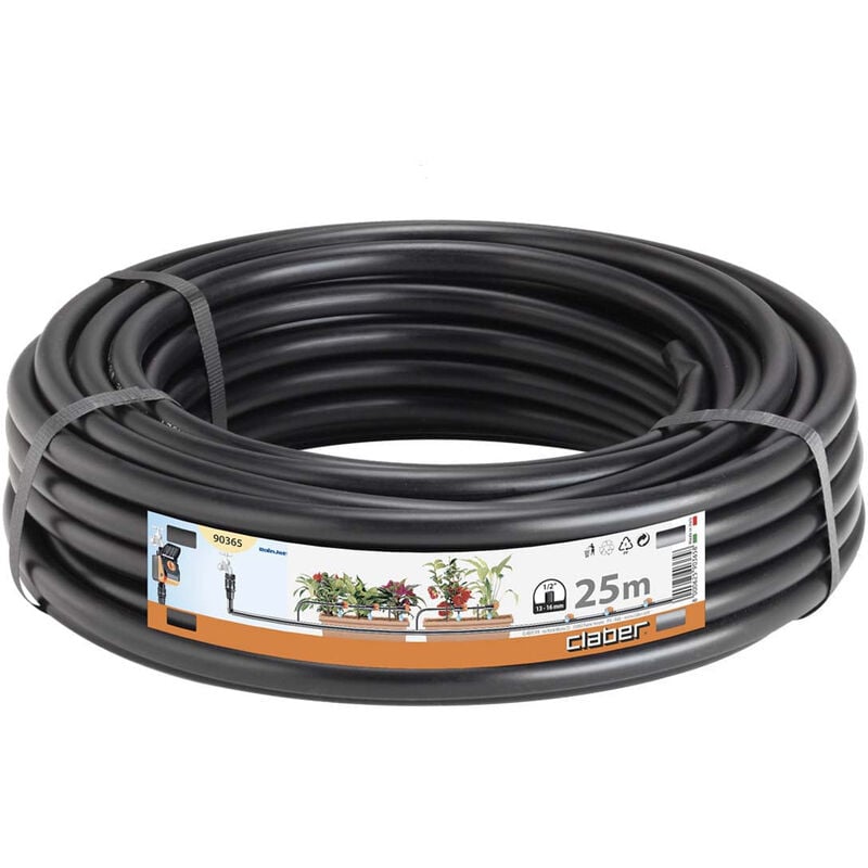 foto del prodotto claber tubo collettore per irrigazione a goccia microirrigazione in polietilene 25 mt