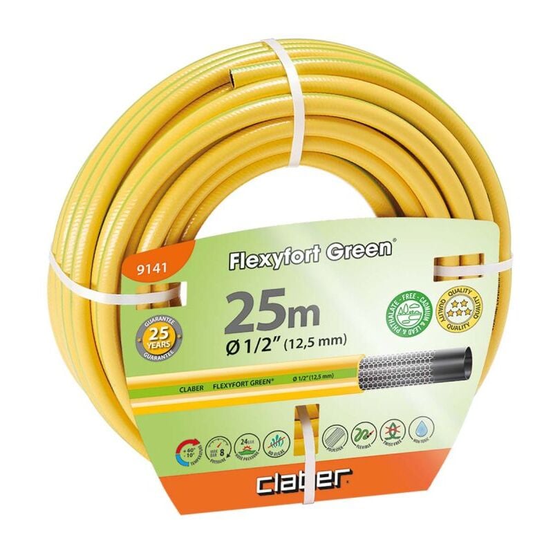 foto del prodotto claber tubo per irrigazione flexyfort green 1 2 25mt