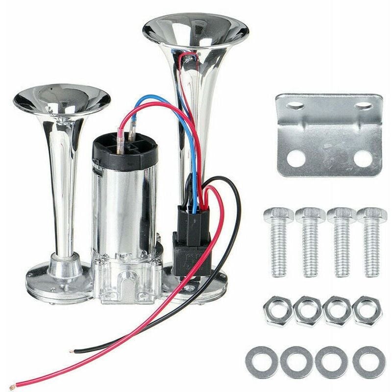 immagine 0 del prodotto clacson per auto da 150 db, clacson elettrico, altoparlante a doppia tromba, clacson elettrico da 12 v, con rel per auto, barca, camion