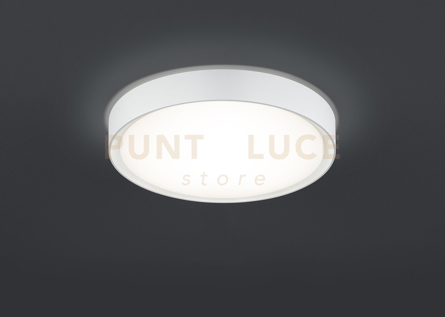 foto del prodotto clarimo plafoniera led b18w 1x 1850lm, 3000k bagno con bordo bianco d.33cm
