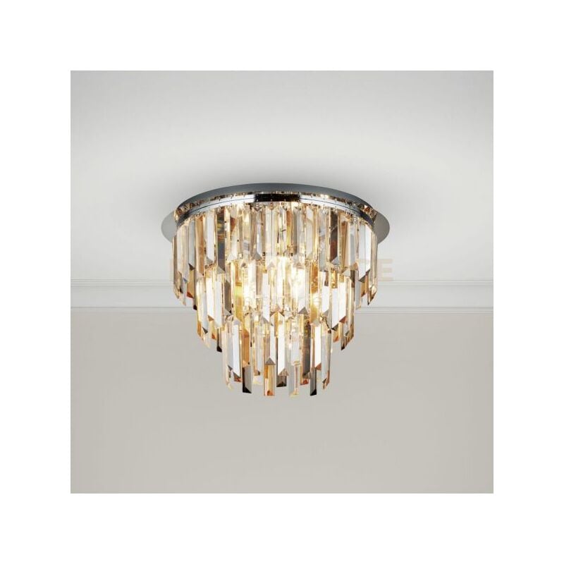 foto del prodotto clarissa 5lt flush cromato e trasparente, vetro fum e ambrato