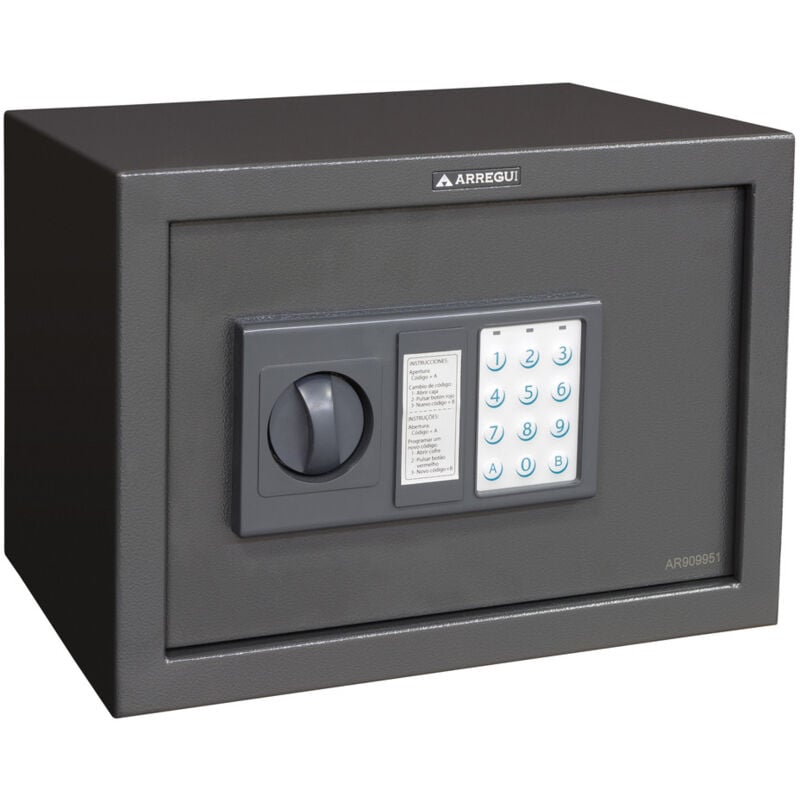 foto del prodotto class t25eb cassaforte in acciaio con serratura elettronica, cassaforte a mobile per abitazioni, tastiera con codice programmabile, con chiave di