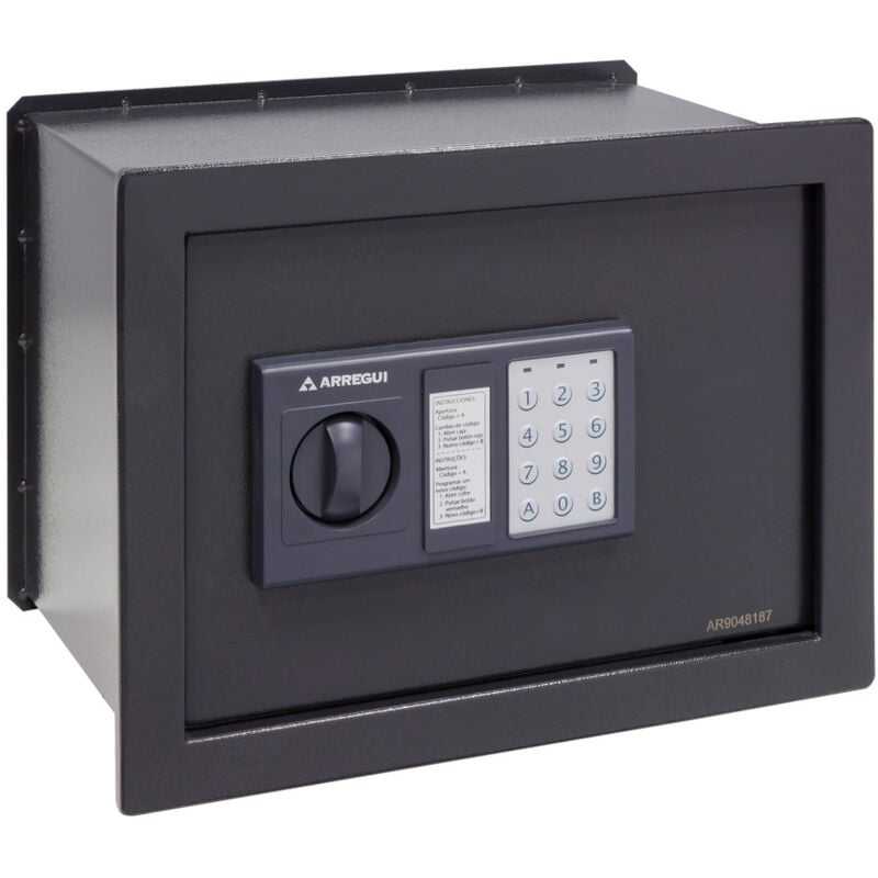 foto del prodotto class w25eb cassaforte a muro con serratura elettronica, cassaforte a mobile per abitazioni, tastiera con codice programmabile, con chiave di