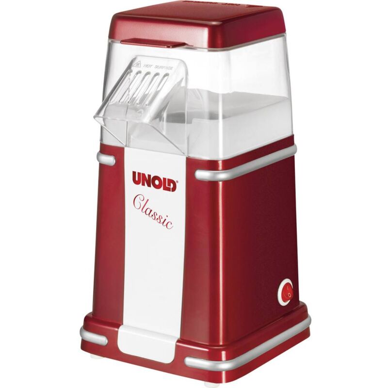 foto del prodotto classic 48525 macchina per i popcorn rosso, bianco unold
