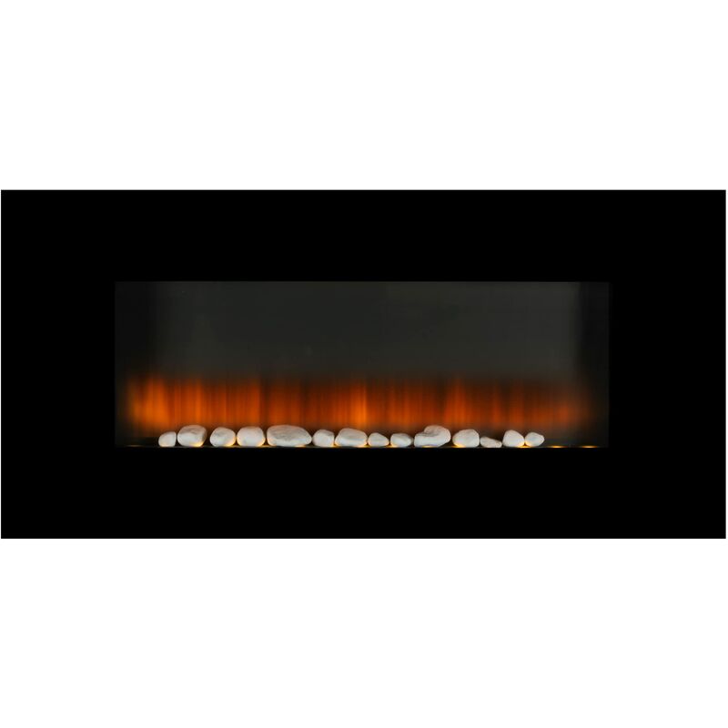 foto del prodotto classic fire vancouver camineo elettrico caminetto elettrico 105,5 x 48 x 12 cm stufa elettrica con fiamme led con riscaldamento, telecomando e