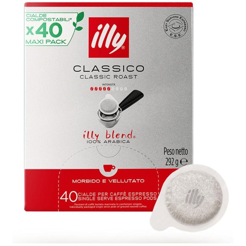 foto del prodotto classico cialde caff tostatura media 40 pz illy