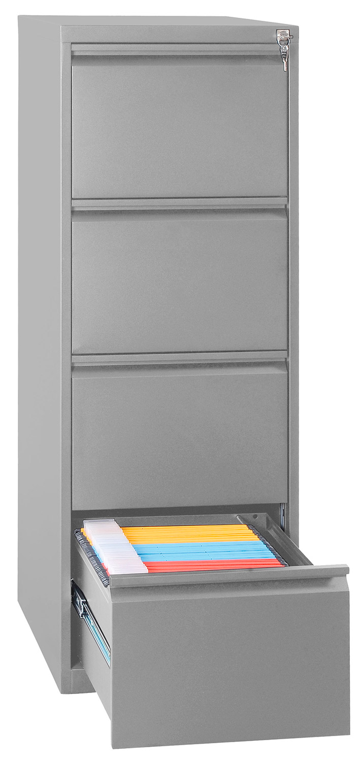 foto del prodotto classificatore 4 cassetti 46x62x132 cm in metallo grigio