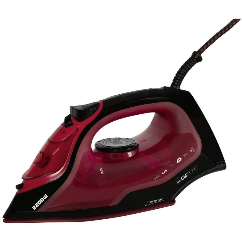 foto del prodotto clatronic db 3752 ferro da stiro a vapore nero, rosso 2200 w